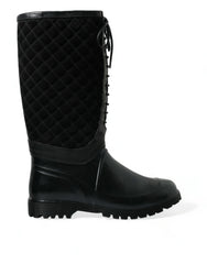 Bottes de pluie Dolce &amp; Gabbana Chioggia en daim noir