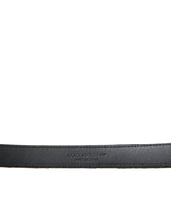 Dolce &amp; Gabbana Gürtel aus goldfarbenem Leder-Jacquard mit silberner Metallschnalle