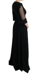 Robe longue maxi noire stretch Dolce &amp; Gabbana