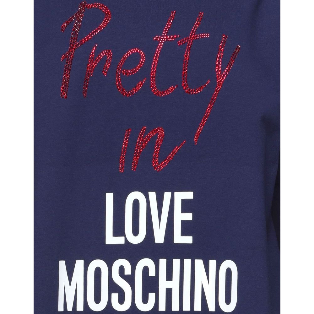 Robe en coton bleu Love Moschino pour femme