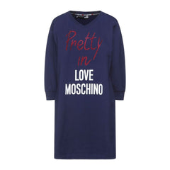 Robe en coton bleu Love Moschino pour femme