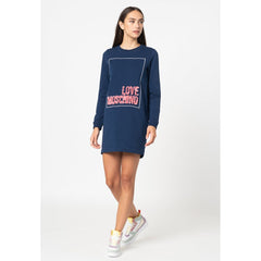 Robe en coton bleu Love Moschino pour femme