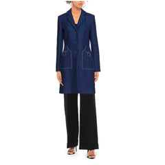 Love Moschino Blue Wool Women Coat