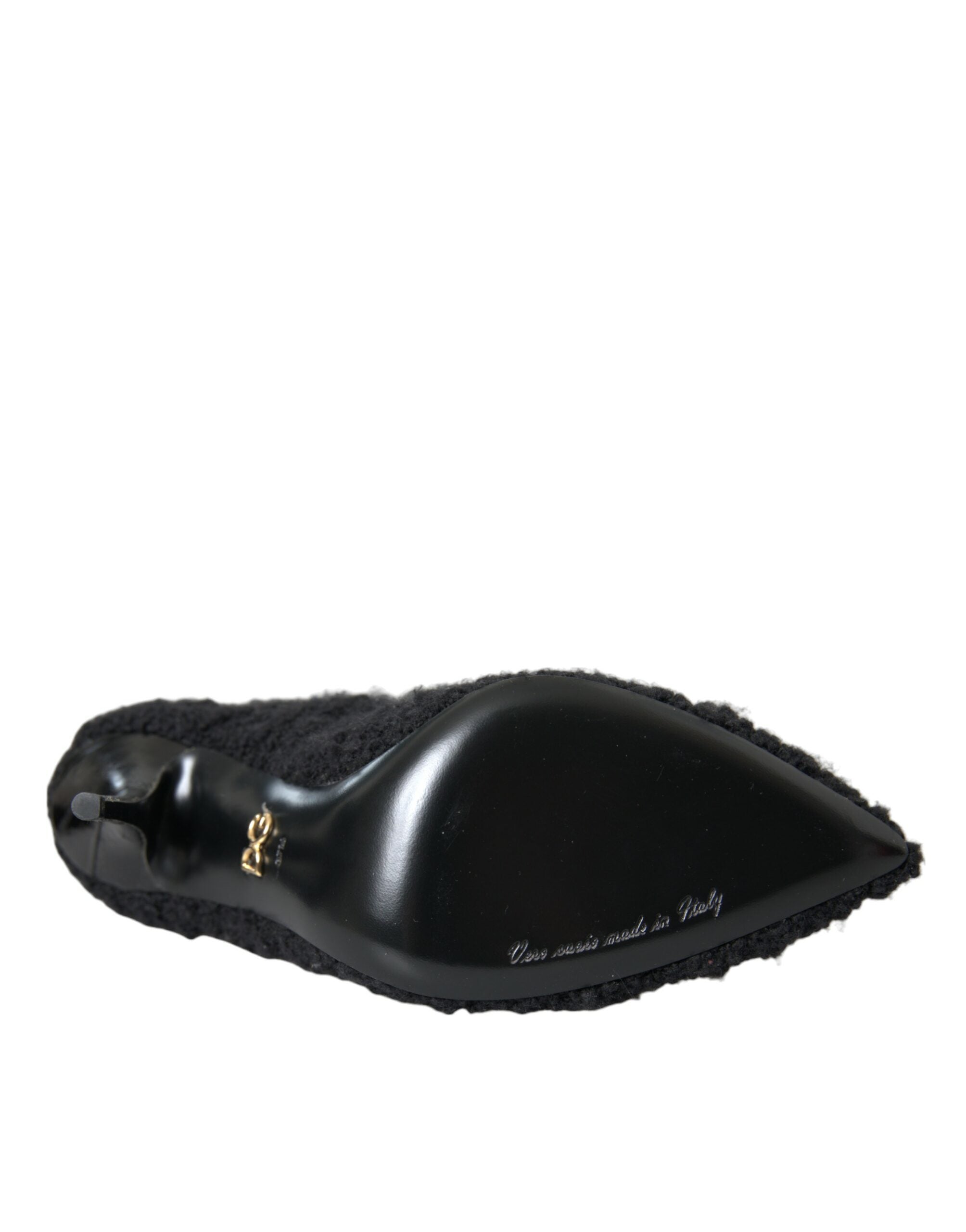 Bottes Dolce &amp; Gabbana noires à talons aiguilles mi-mollet