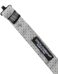 Nœud papillon Dolce &amp; Gabbana en soie grise, ajustable, pour homme
