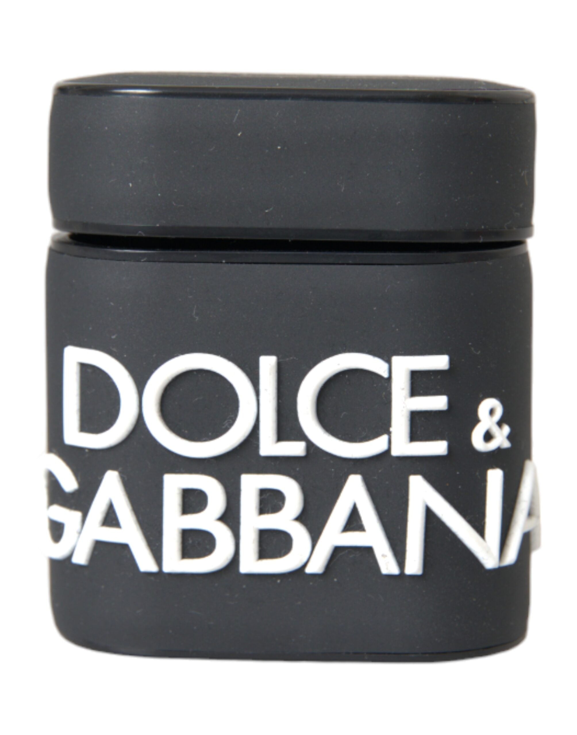 Étui pour AirPods Dolce &amp; Gabbana en silicone noir et blanc avec logo en relief