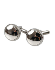 Boutons de manchette ronds en laiton plaqué argent Dolce &amp; Gabbana pour homme