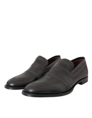 Mocassins Dolce &amp; Gabbana en cuir noir et marron, chaussures habillées pour homme