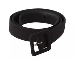 Ceinture Dolce &amp; Gabbana en cuir velours noir avec boucle logo