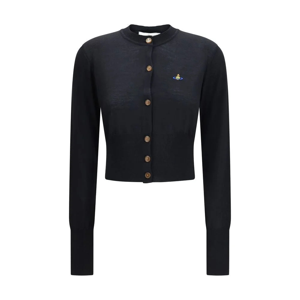 Vivienne Westwood Black Merino Wool Cardigan