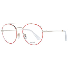 Police Red Men Glasses Frame