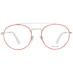 Police Red Men Glasses Frame