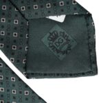 Cravate ajustable en soie verte Dolce &amp; Gabbana avec logo de la marque