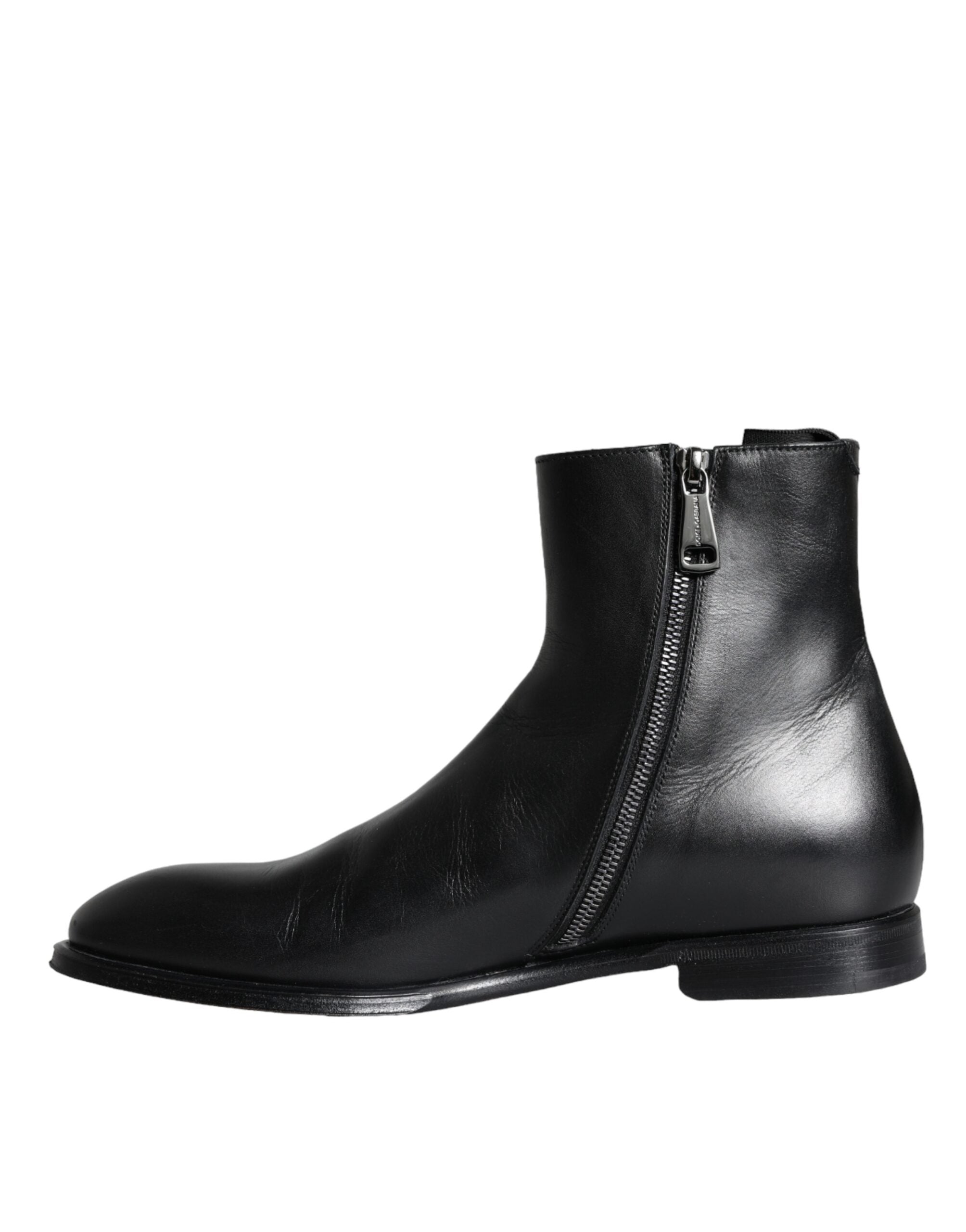 Bottines Dolce &amp; Gabbana en cuir de veau noir pour homme