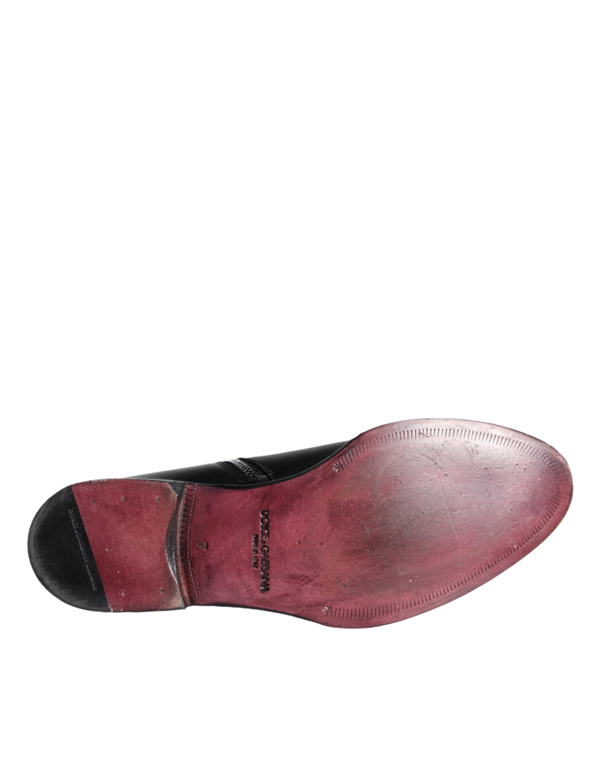 Bottines Dolce &amp; Gabbana en cuir de veau noir pour homme