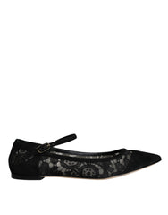 Dolce &amp; Gabbana Schwarze Taormina-Schnürschuhe Bellucci Flats