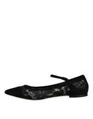 Dolce &amp; Gabbana Schwarze Taormina-Schnürschuhe Bellucci Flats