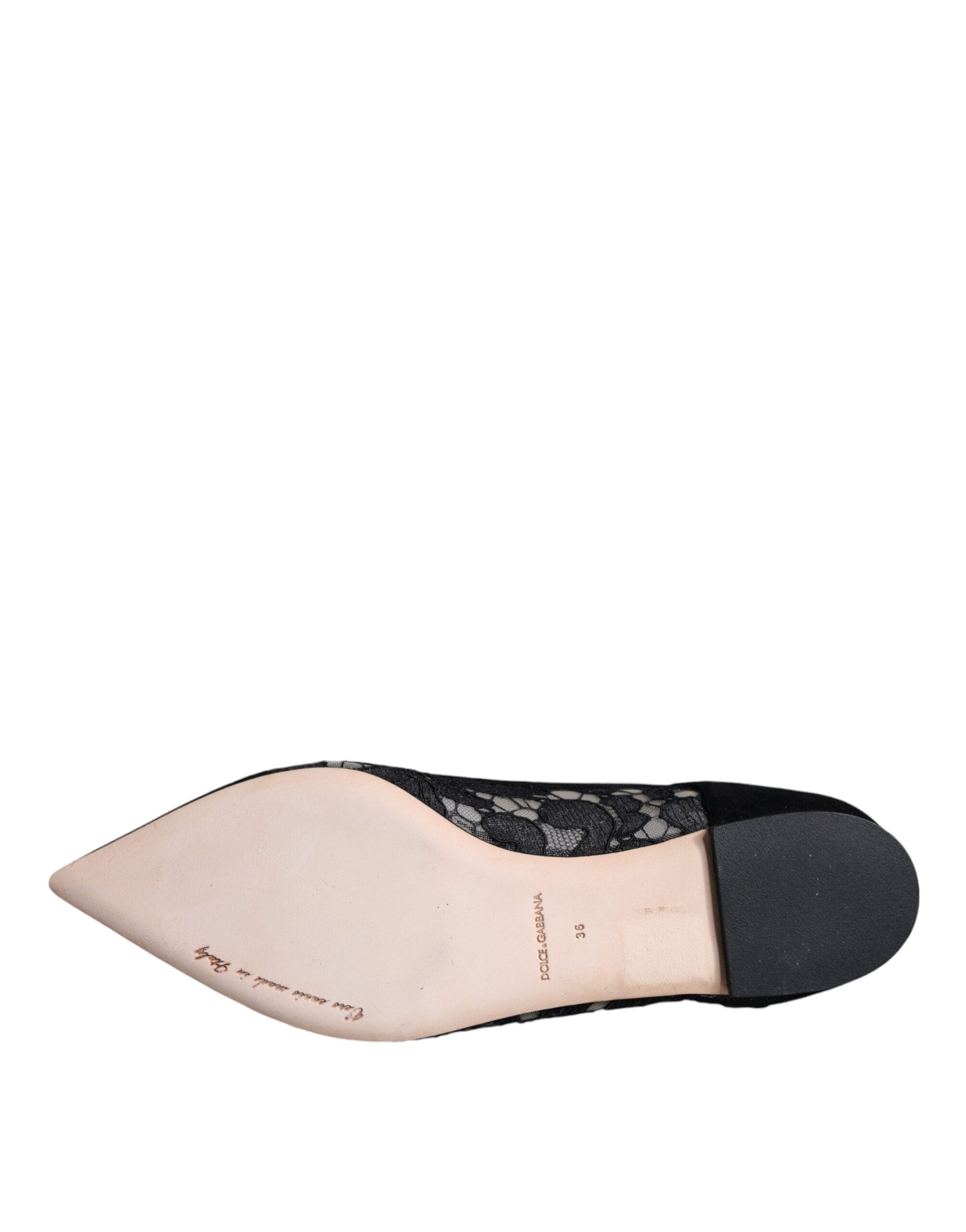 Dolce &amp; Gabbana Schwarze Taormina-Schnürschuhe Bellucci Flats