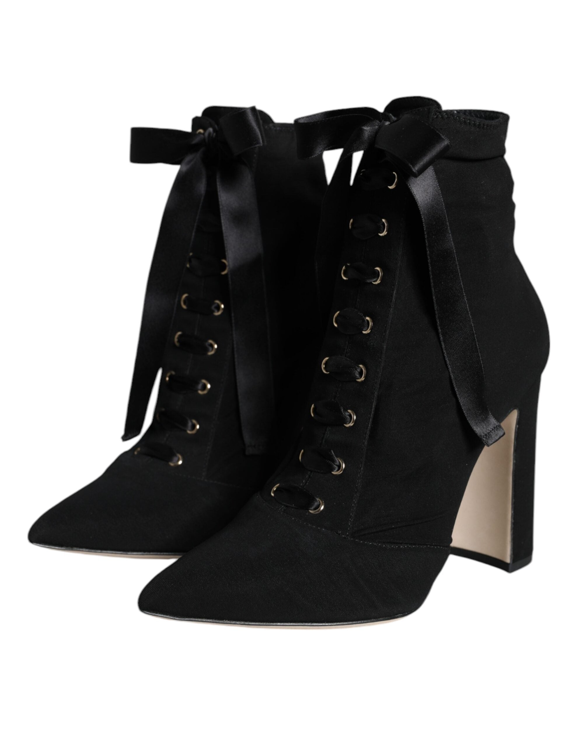 Dolce &amp; Gabbana Schwarze Jersey-Stretch-Ankle-Booties