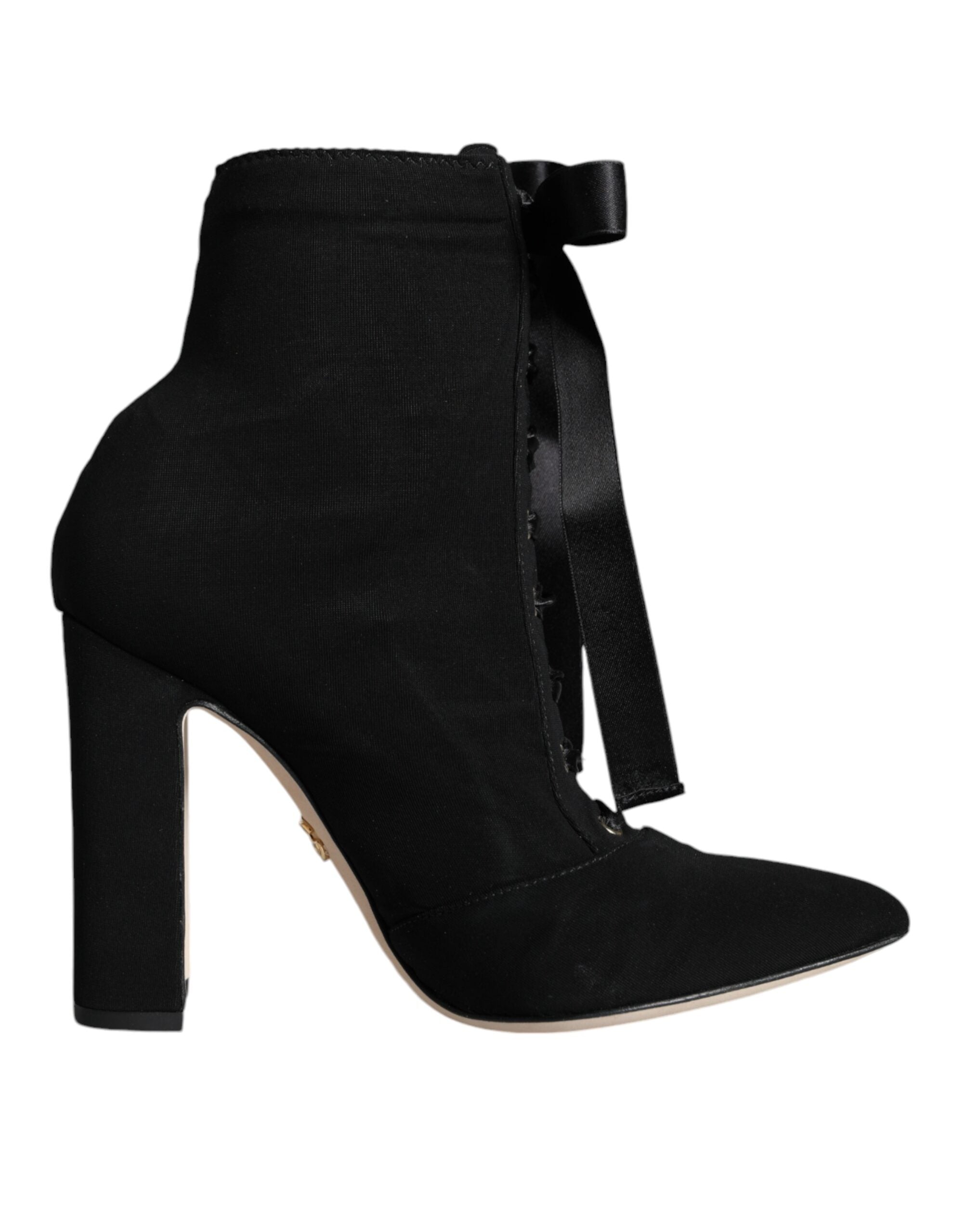 Dolce &amp; Gabbana Schwarze Jersey-Stretch-Ankle-Booties