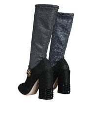 Bottines Mary Janes Dolce &amp; Gabbana en cristal noir