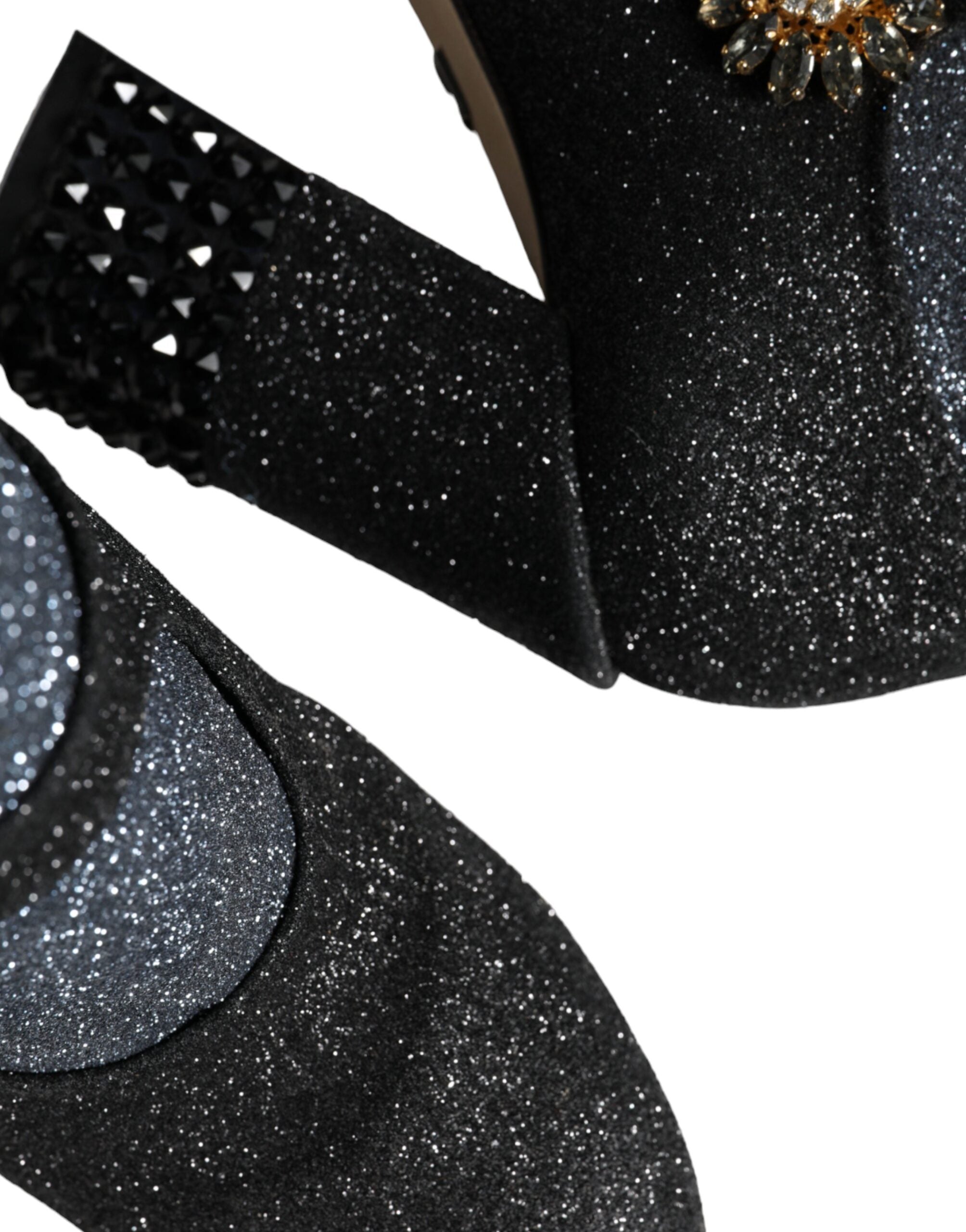 Bottines Mary Janes Dolce &amp; Gabbana en cristal noir