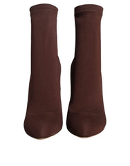 Chaussettes bottines Dolce &amp; Gabbana à talons aiguilles marron