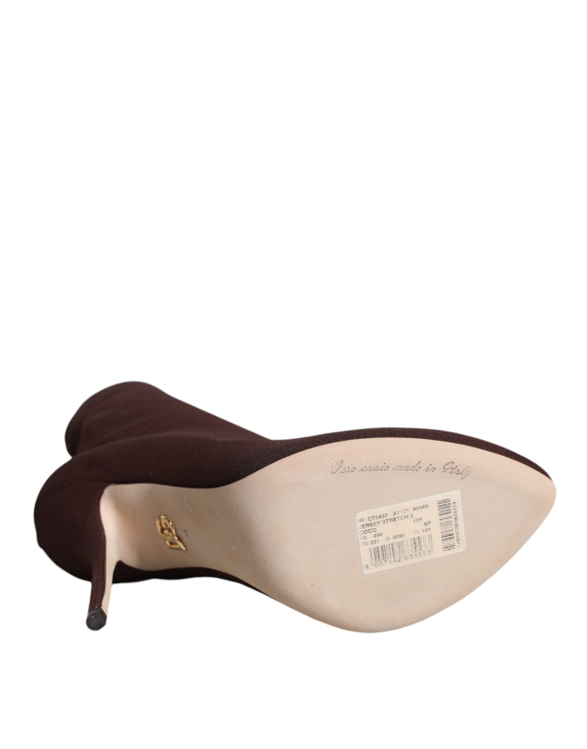 Chaussettes bottines Dolce &amp; Gabbana à talons aiguilles marron