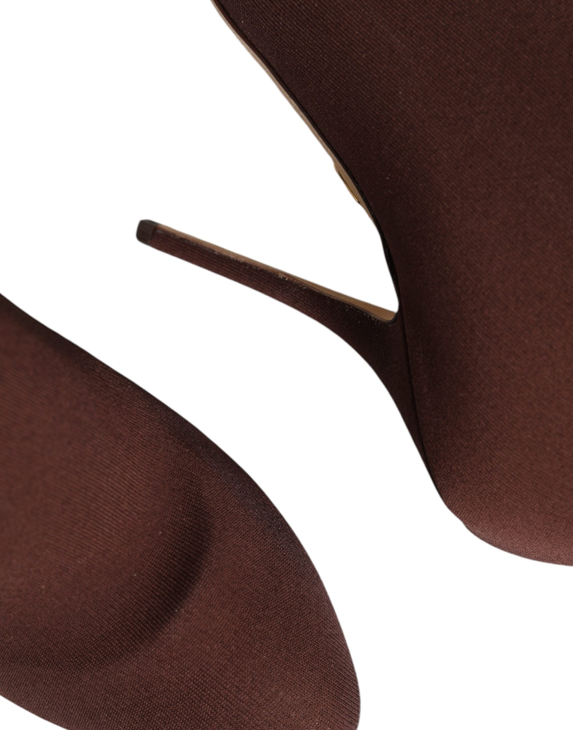 Chaussettes bottines Dolce &amp; Gabbana à talons aiguilles marron