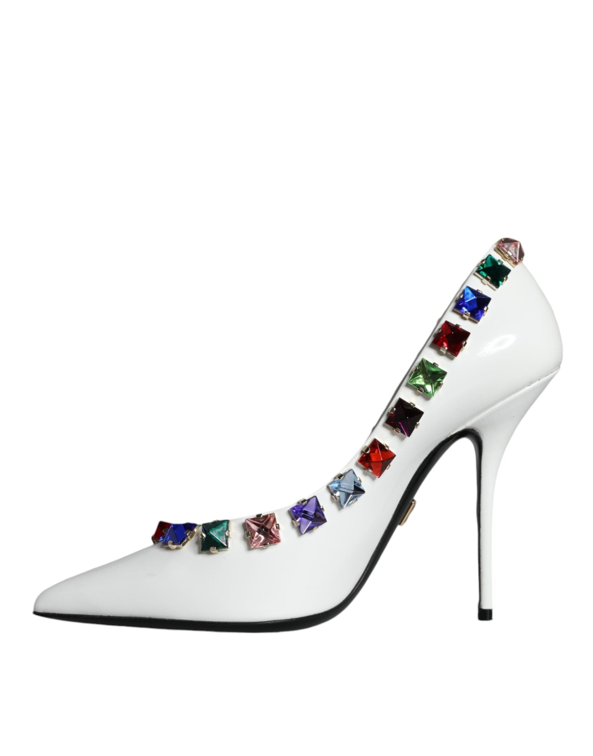 Escarpins Dolce &amp; Gabbana en cuir et cristaux blancs