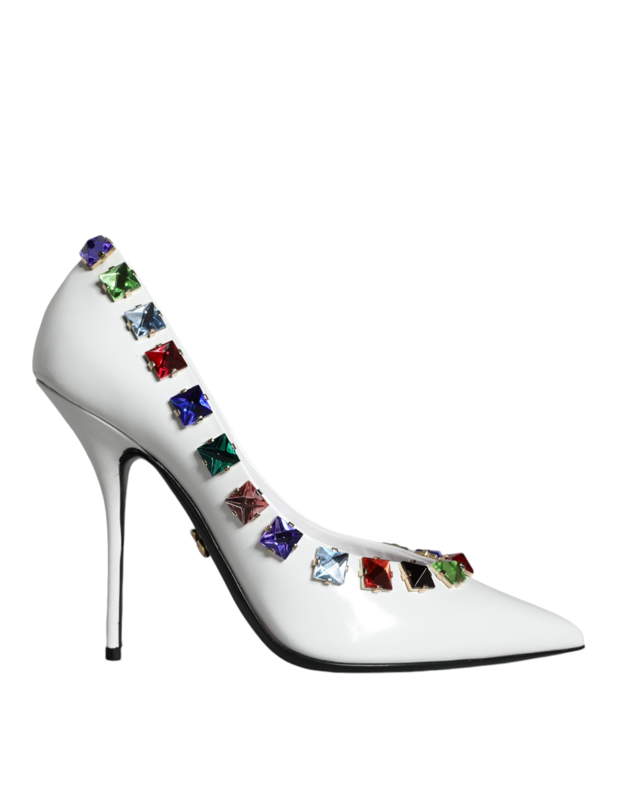 Escarpins Dolce &amp; Gabbana en cuir et cristaux blancs