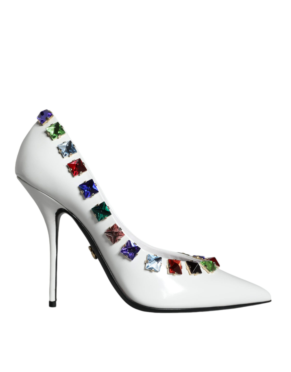 Escarpins Dolce &amp; Gabbana en cuir et cristaux blancs
