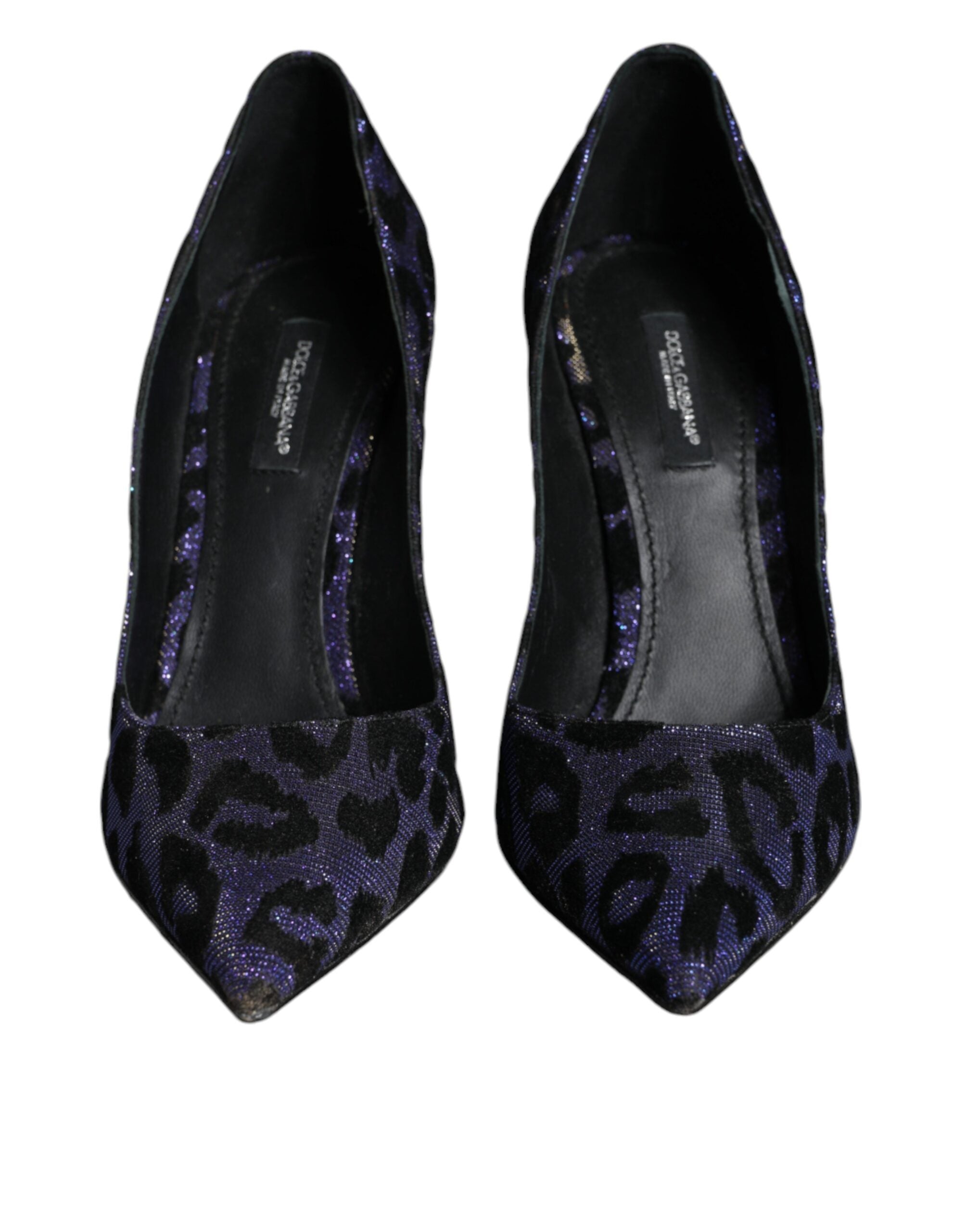 Escarpins Dolce &amp; Gabbana violet léopard lurex
