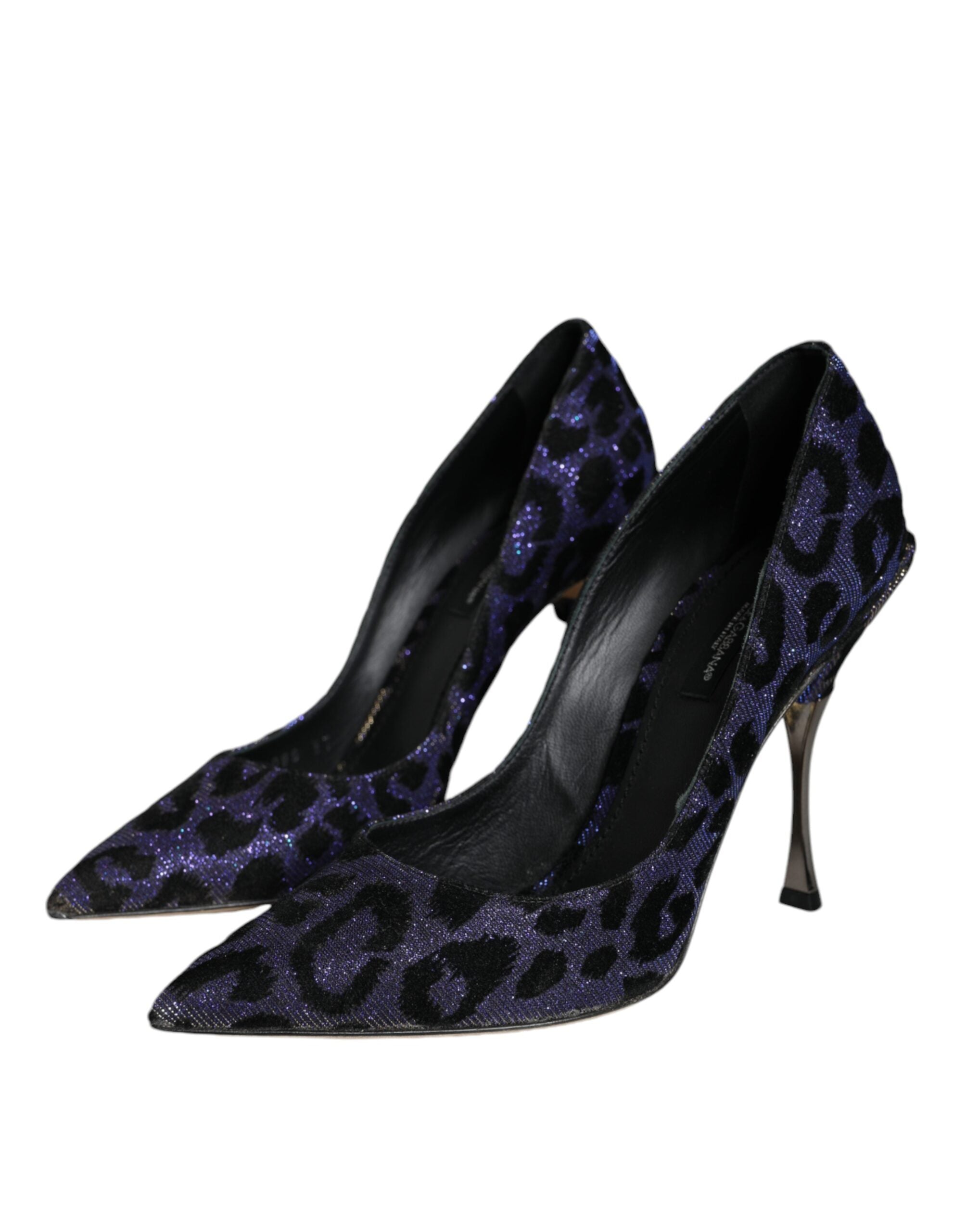 Escarpins Dolce &amp; Gabbana violet léopard lurex
