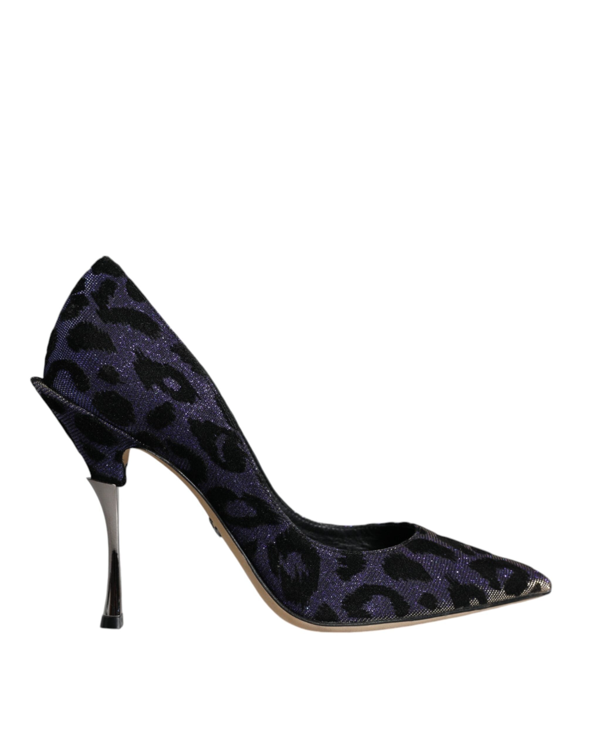 Escarpins Dolce &amp; Gabbana violet léopard lurex