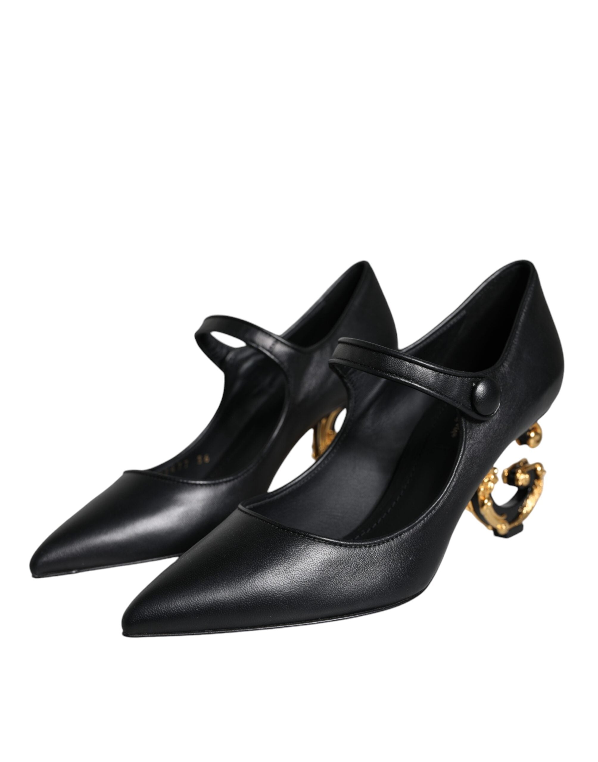 Escarpins Mary Jane Dolce &amp; Gabbana en cuir noir à logo