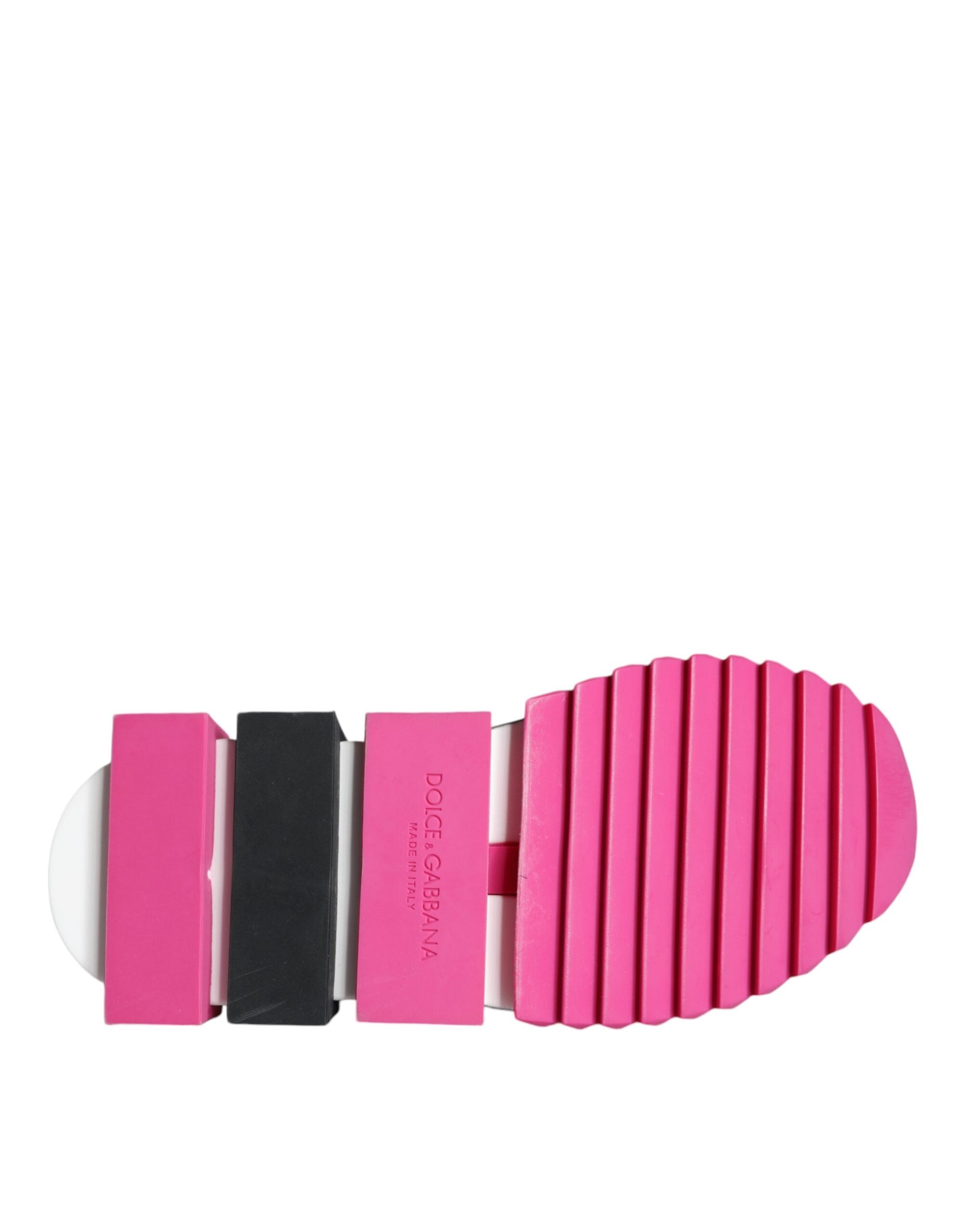 Dolce &amp; Gabbana Pink Sorrento Crystals Low Top Sneakers Schuhe