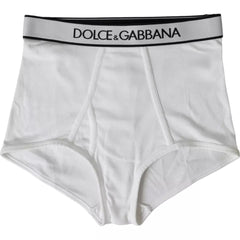 Dolce &amp; Gabbana Unterwäsche aus weißer Baumwolle mit Stretchanteil und Markenlogo