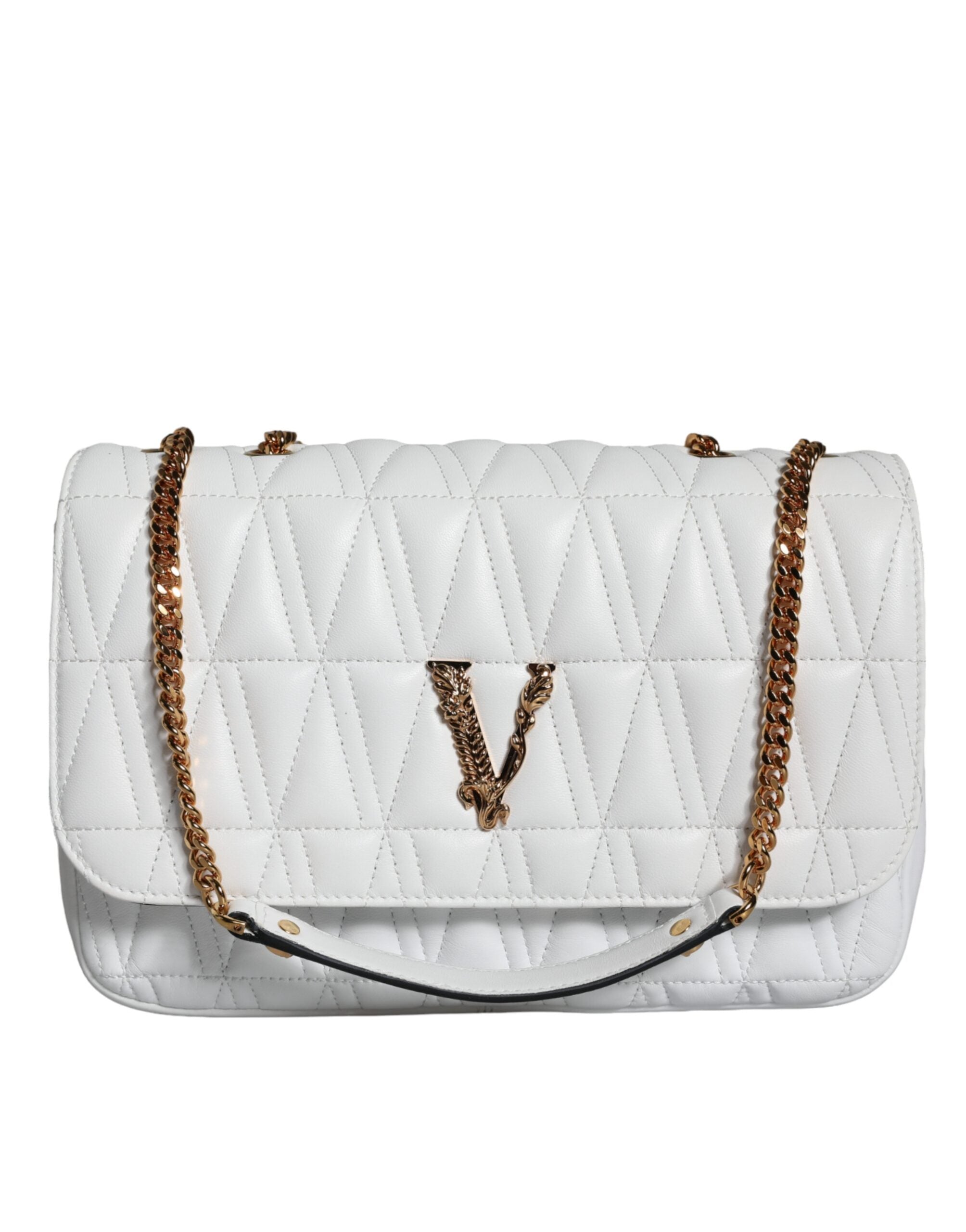 Sac bandoulière Versace Mini en cuir nappa blanc