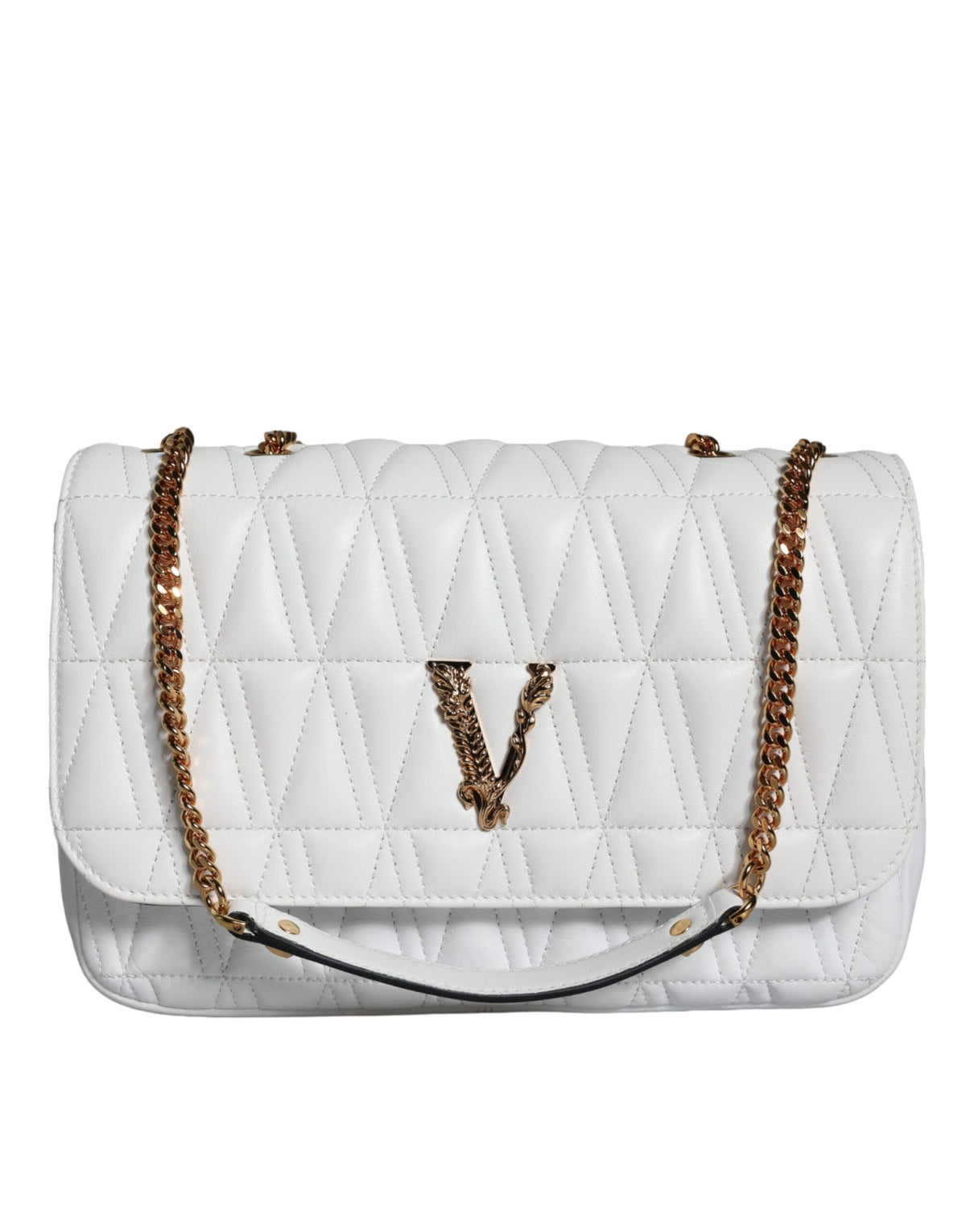 Sac bandoulière Versace Mini en cuir nappa blanc