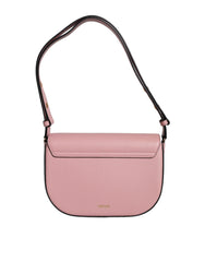 Sac bandoulière Versace en cuir de veau grainé rose avec logo