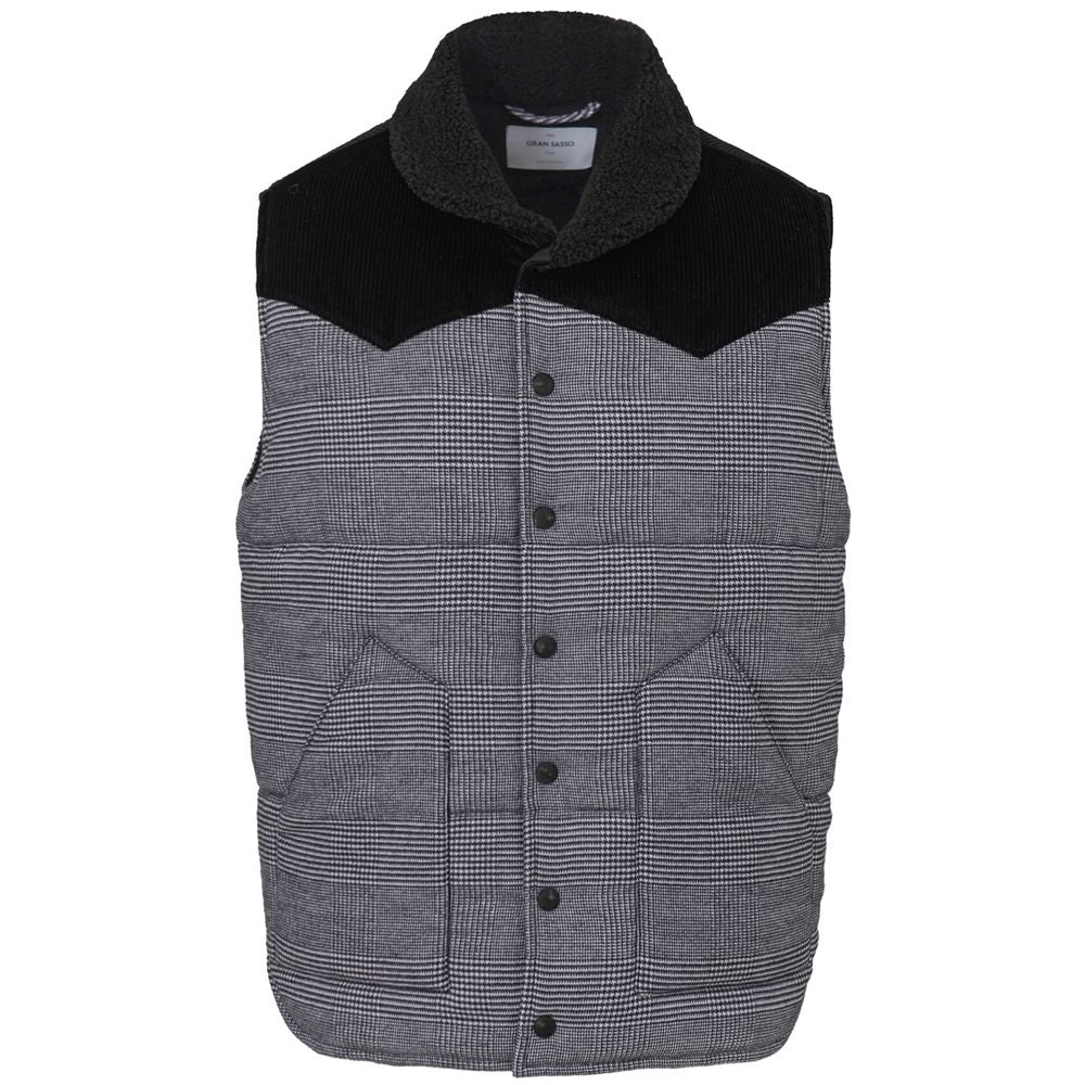 Veste sans manches en coton gris Gran Sasso
