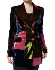 Dolce &amp; Gabbana Mehrfarbiger, zweireihiger Patchwork-Blazer