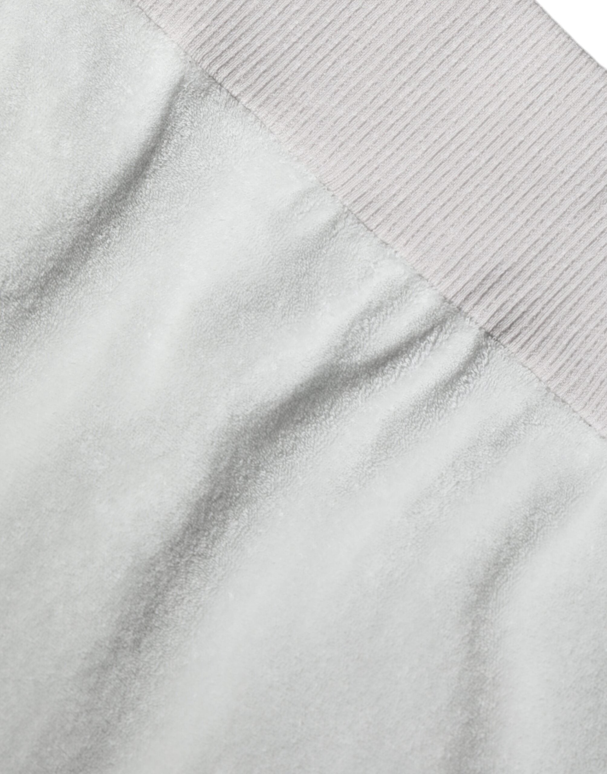 Dolce &amp; Gabbana Pullover aus weißem Nylon-Stretch mit Rundhalsausschnitt