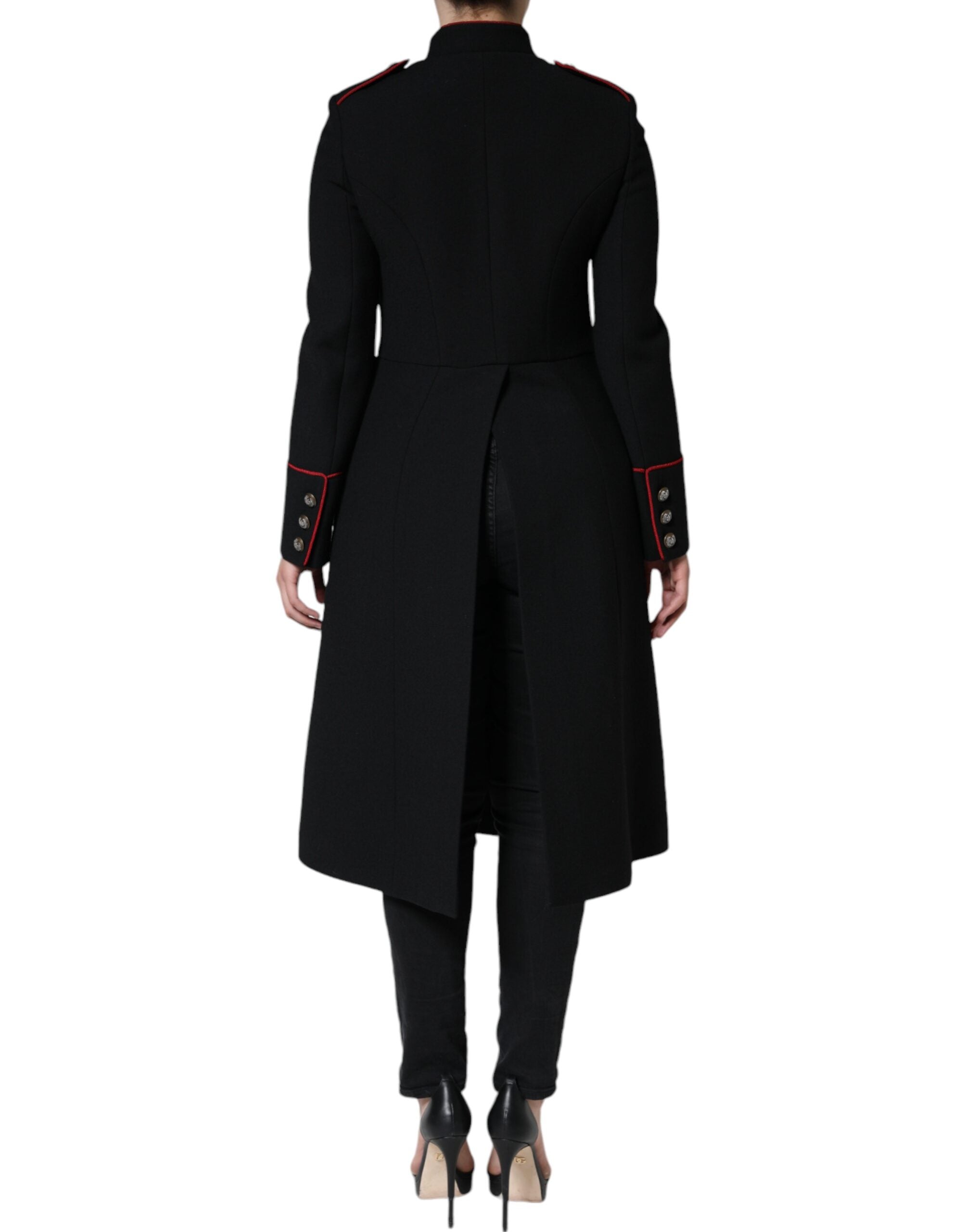 Schwarzer, einreihiger Trenchcoat von Dolce &amp; Gabbana