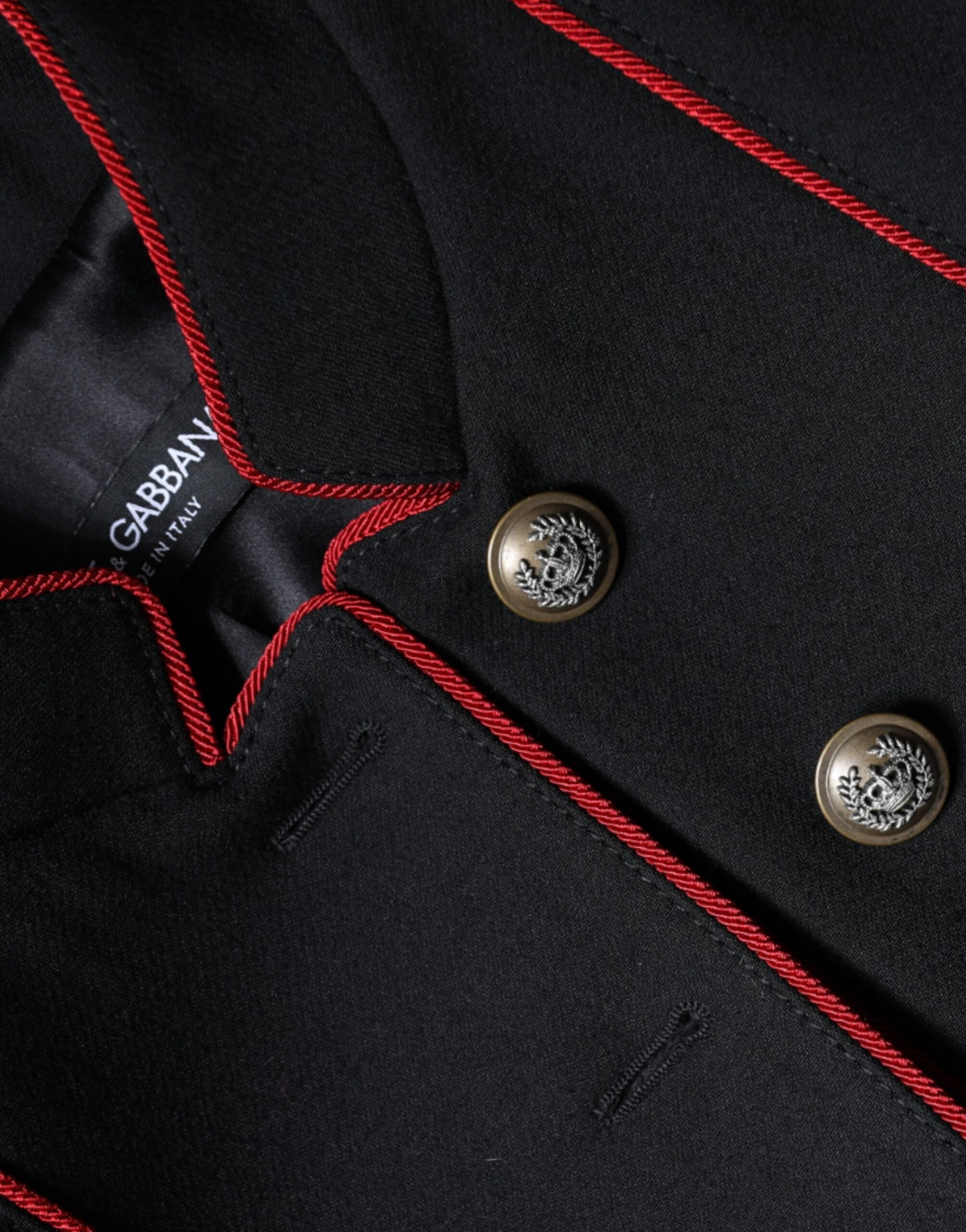 Schwarzer, einreihiger Trenchcoat von Dolce &amp; Gabbana