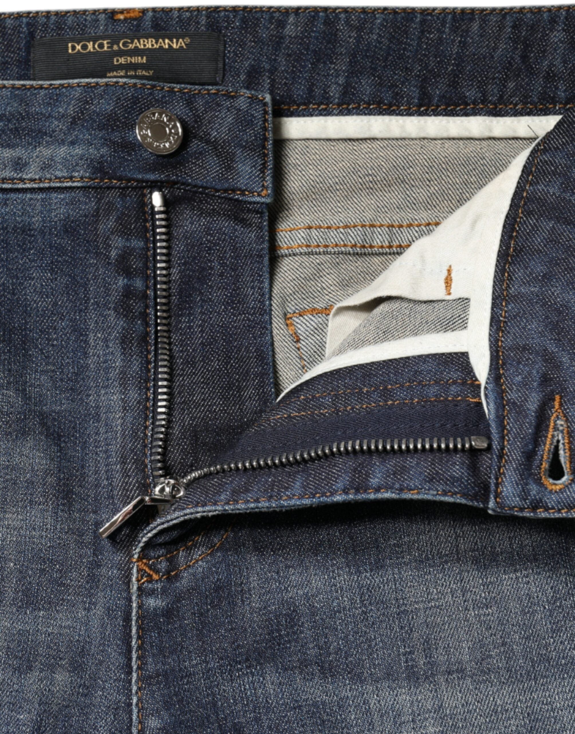 Jean skinny en coton stretch bleu foncé Dolce &amp; Gabbana