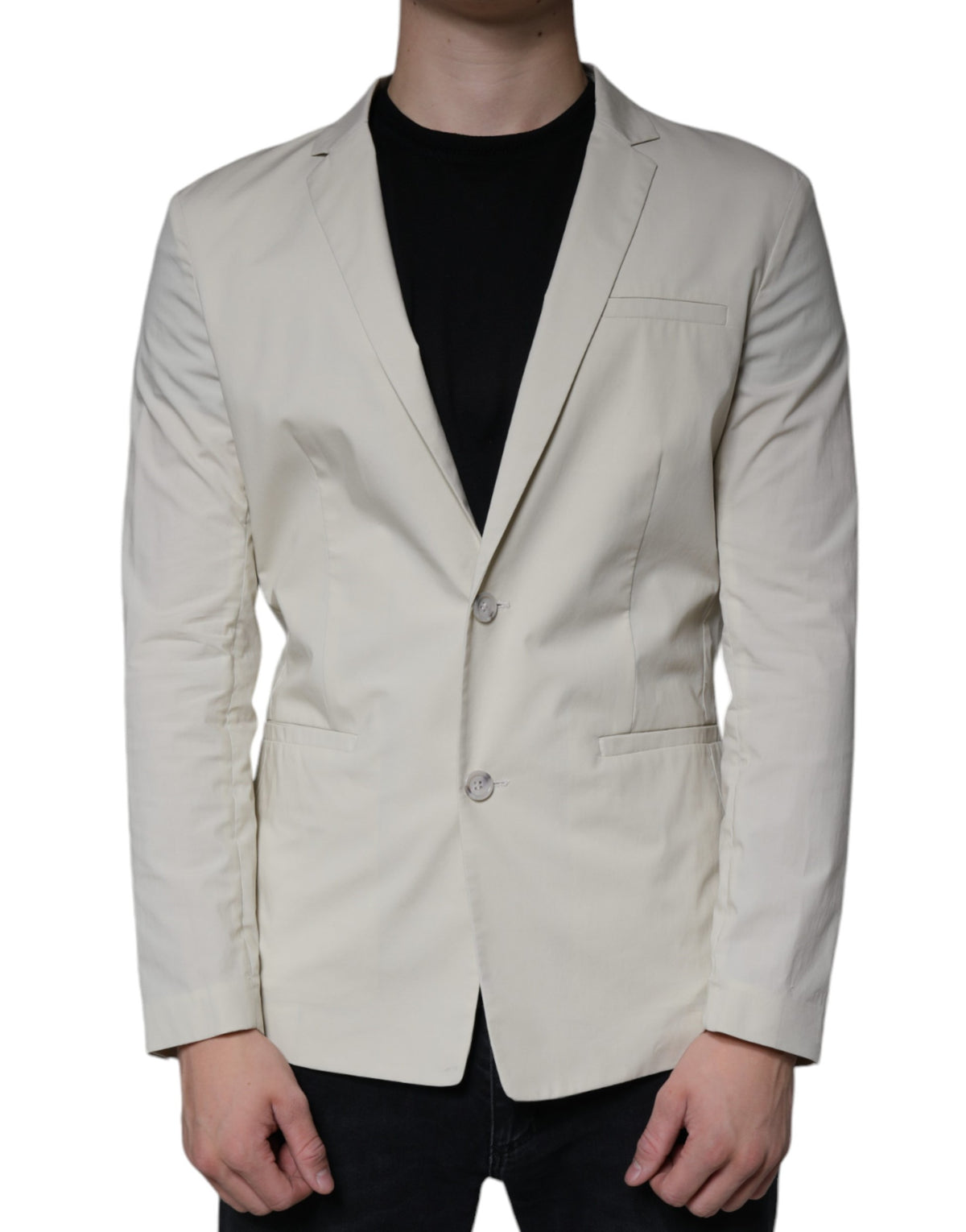 Paolo Pecora Milano Beige Einreihiger Anzug/Blazer