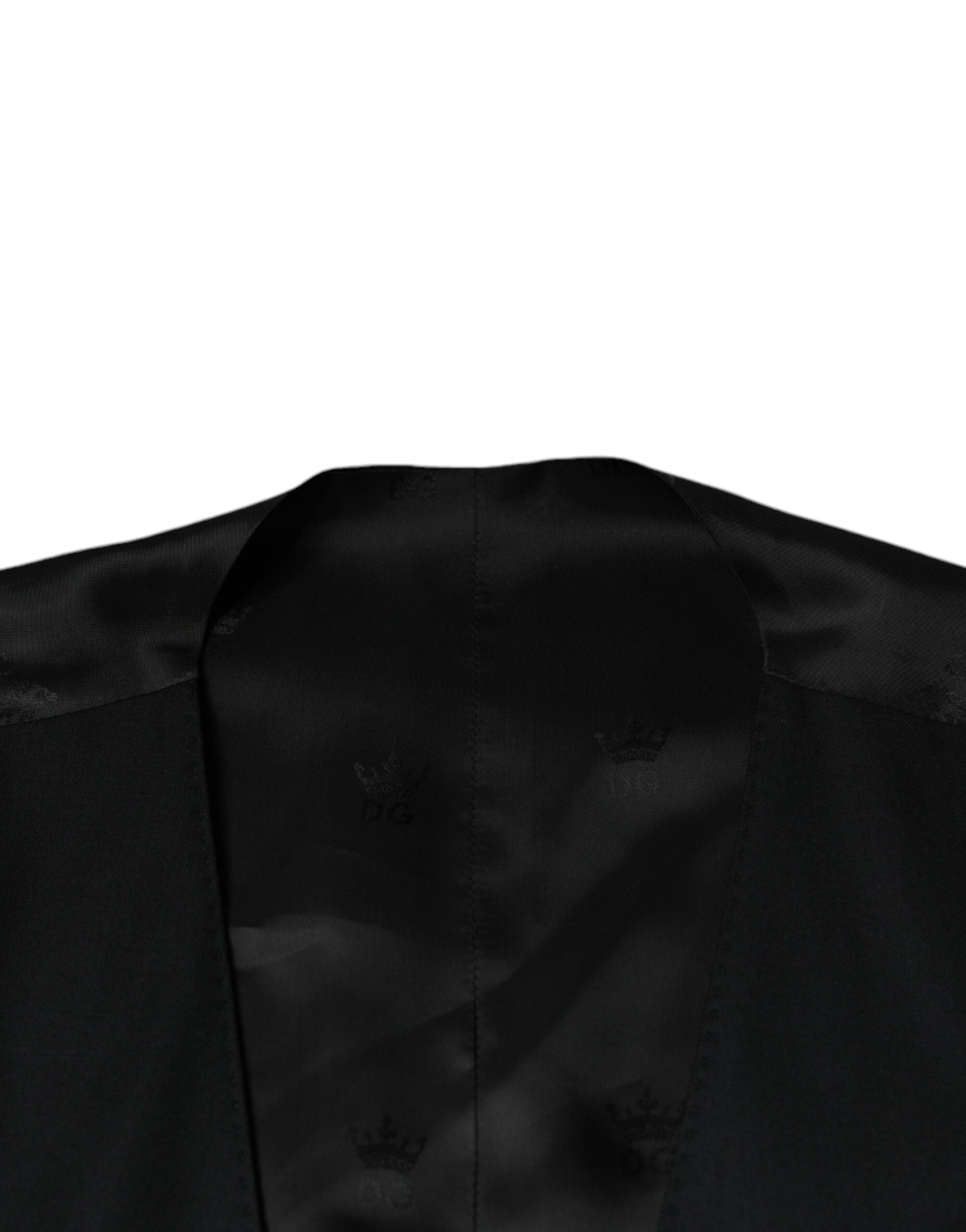 Dolce &amp; Gabbana Schwarze Wollweste, formelles Abendkleid