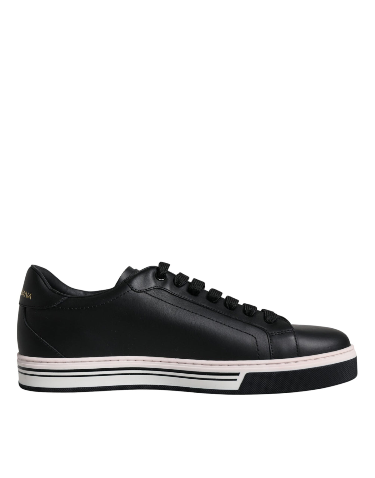 Dolce &amp; Gabbana Schwarze Leder-Sneaker für Herren (niedriger Schaft)